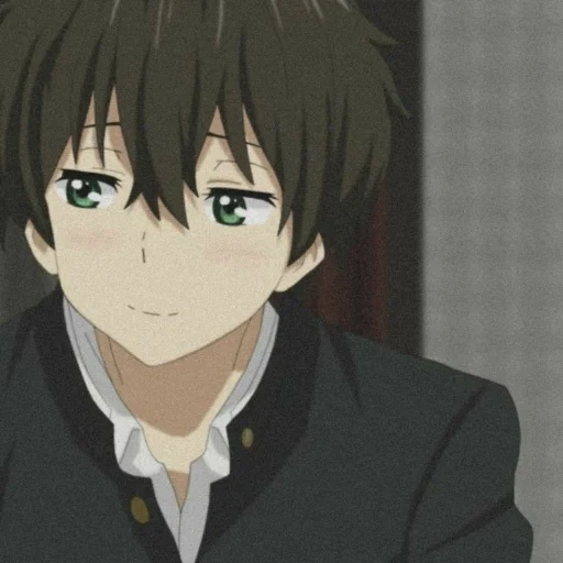 hyouka кен, парни аниме, houtarou oreki, хонобу ёнэдзава, персонажи аниме