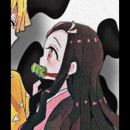 nezuko, anime mignon, anime de bande dessinée, nezuko zenitsu, personnages d'anime