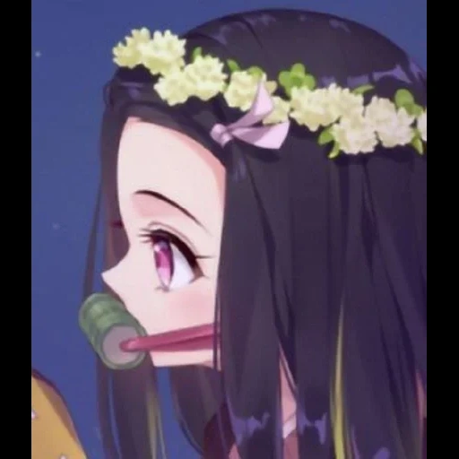 nezuko, diagram, anime girl, aliqbai kosayev, karakter anime