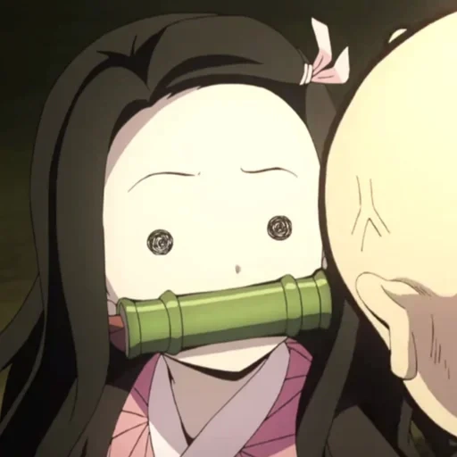 nezuko kamado, der moment von bezuko, anime von katsu noko, nezukos lustiges gesicht, profil von kamadone zuzi stem