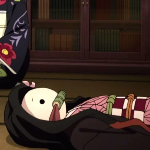 nezuko, nezuko kimetsu, bezuko moment, egg leaf samurai-legend, enimal crossing kimetsu no yaiba