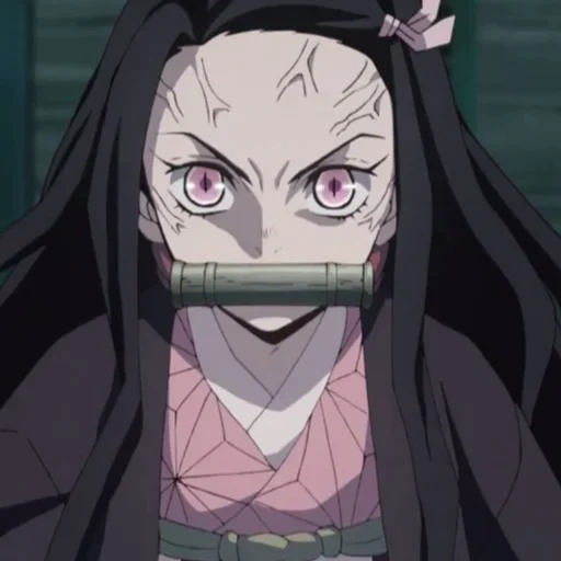 nezuko, ninko kanto, capture d'écran de uchizuko, coupez la lame du démon, nezuko coupe la lame du démon