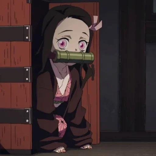 nezuko, anime de noko kanto, capture d'écran de kamado nezuko, coupez la lame du démon, anime blade dissèque le démon