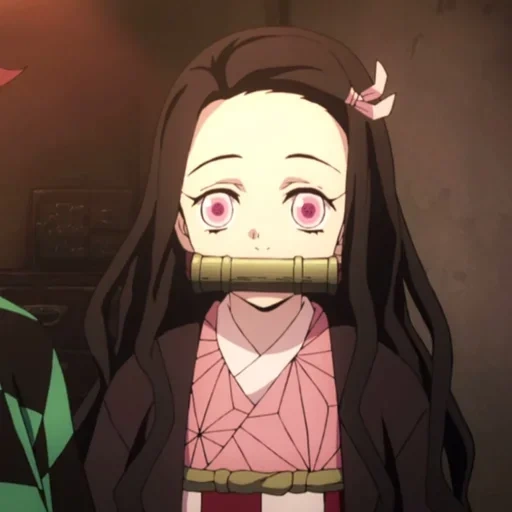 nezuko, chen neizu, animação selvagem, kimetsu no yaiba, lente de kamado nezuko