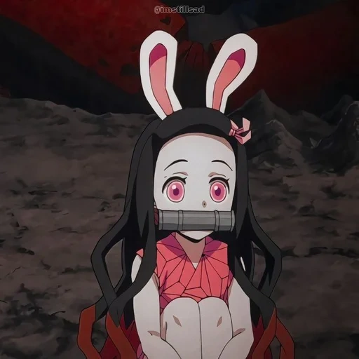 nezulco, nezuko, personagem de anime, animação de xiangteno, anime demônio aniquilador ancestral interno