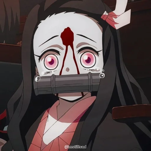 nezuko, animação selvagem, menina anime, nezuko kamado, personagem de anime