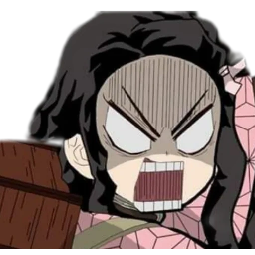 nezuko, nezuko chan, motivo de tang erlang, animação engraçada, personagem de anime