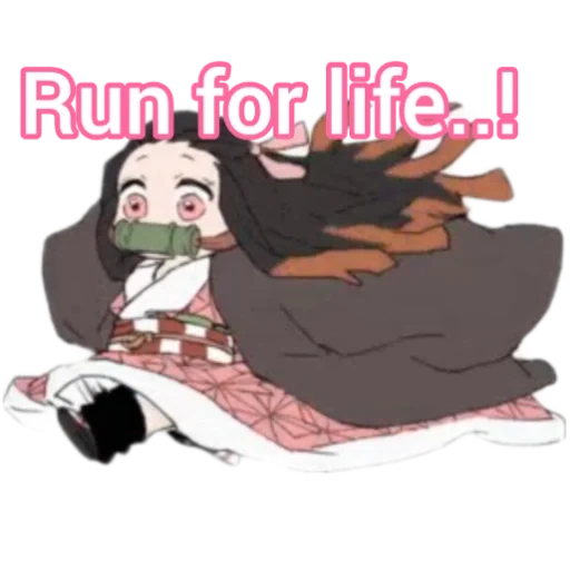 nezuko, nezuko run, nazuko kamado, nazuko kamado anime, nazuko kamado runs