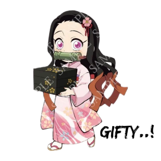 animação é fofa, nezuko chibi, imagem de anime, xiangteningzi, padrão de anime bonito