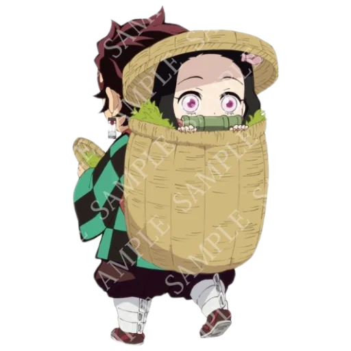 animação, xiangteningzi, papel de animação, animação kimetsu no yaiba chibi, chibi kimetsu no yaiba chibi