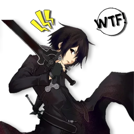 kirito, kirito kun, kirito mao, master of the sword online, pedang hitam kirito