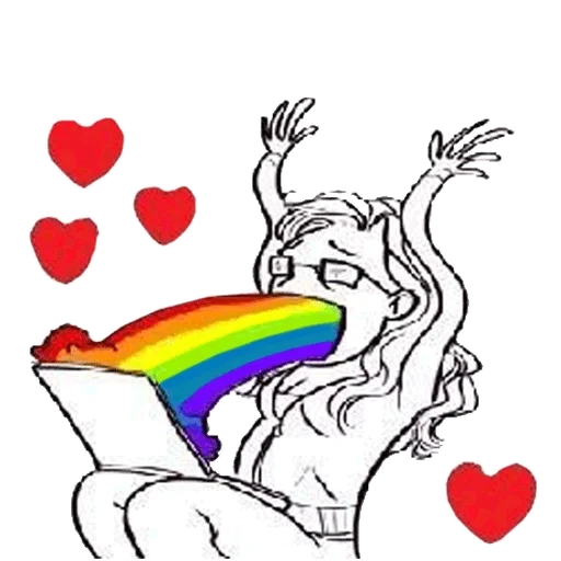 rainbow, he tears with a rainbow, lgbt drawings, unicorn rainbow