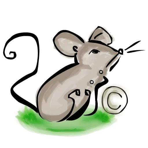 i topi, topo grigio, colora il mouse, illustrazione del mouse, cartoon del topo