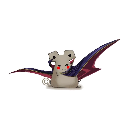 souris de chauve-souris, chauve-souris douce, joyeuse chauve-souris, pokemon, bat de dessin animé pour accrocher