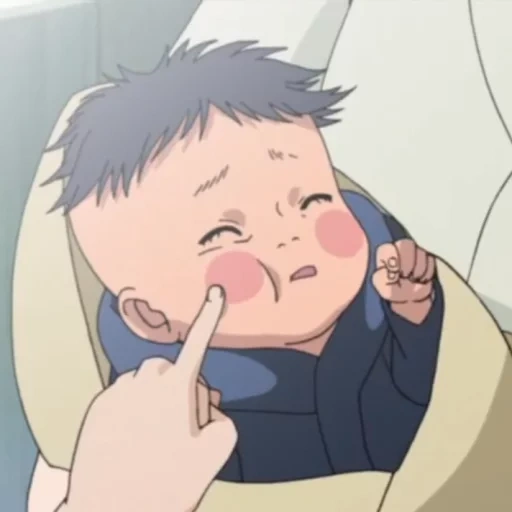 аниме, наруто, маленький саске ест, саске учиха младенец, наруто младенец соской