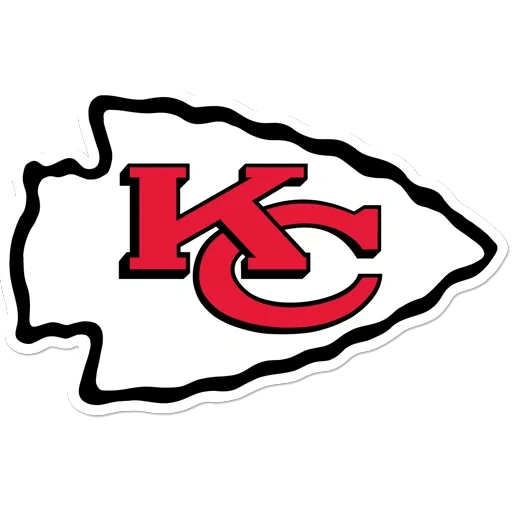 der text, das logo, kansas city cheese, logo des chiefs der stadt kansas, kansas city chiefs logo