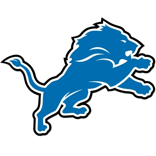 logo lion, detroit lions, lompat logo singa, detroit lions logo, tim di mana logo singa biru