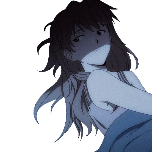 figura, o anime está cansado, menina anime, animação triste, papel de animação