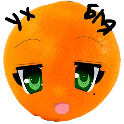 ein spielzeug, mandarin, mandarin, orangefarbenes gesicht