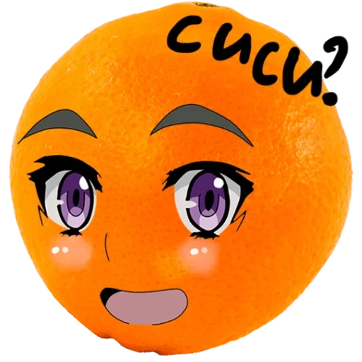mandarino, le arance, faccia arancione, muso arancione