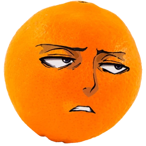 trousse, mandarin, visage orange