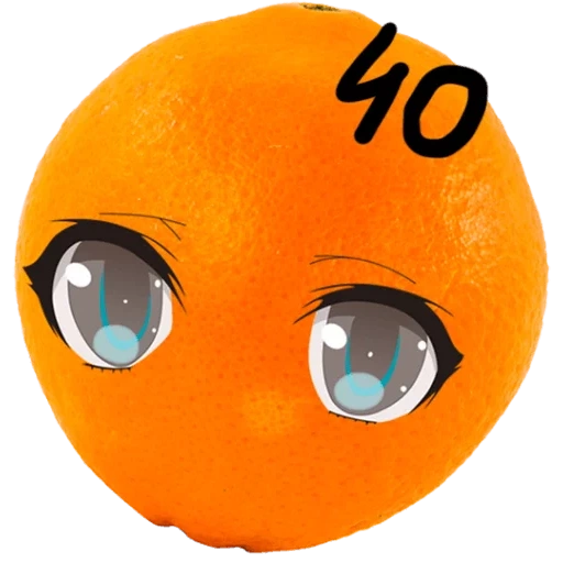 mandarin, mandarin, orangefarbenes gesicht