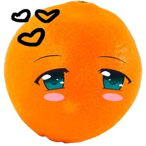 trousse, un jouet, mandarin, mandarin, visage orange