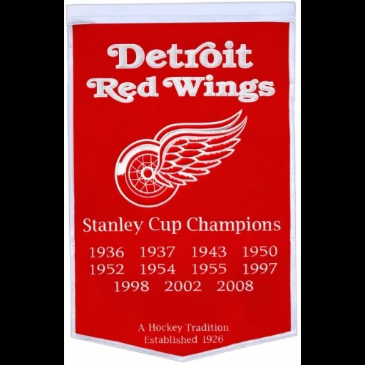 флаг red wings, детройт ред уингз, red wings баннеры, red wings airlines, детройт ред уингз чемпион 2008 логотипы