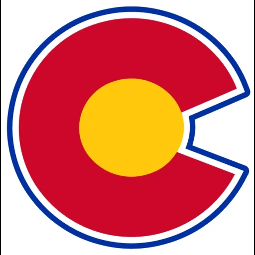 c logo, эмблемы, логотип, флаг колорадо, ретро эмблема колорадо