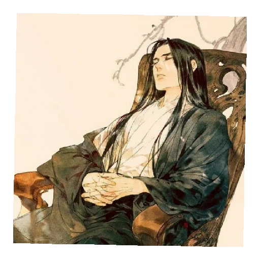 lan wangji, su e wannian xu, mestre do diabo, animação de cabelo comprido, mestre da adoração do diabo