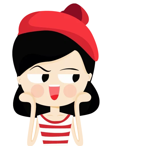 character, girl asia, girl icon, girl expression beret