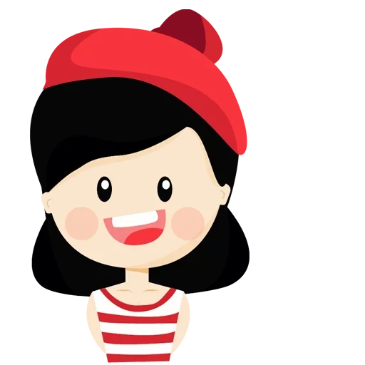 untuk wanita, icon girl, gadis merah, ekspresi gadis topi