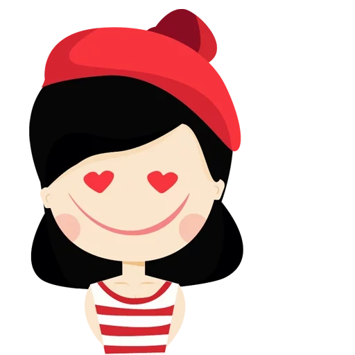 mujer joven, la chica es roja, lindas pegatinas de chica, descargar una cita jk, la chica emoji es una gorra