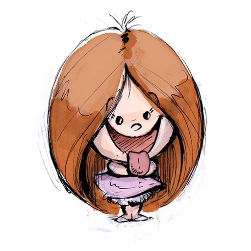 little girl, girl, cartoon female style, character picture