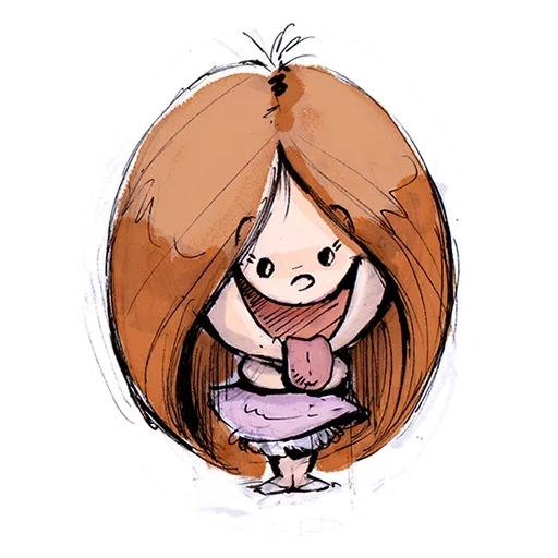 niña, chica, sección femenina de dibujos animados, dibujos de personajes