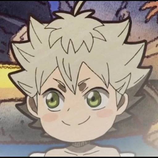 killuo art, trèfle noir, trèfle noir, trèfle noir asta, anime chibi noire de trèfle