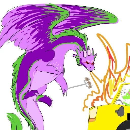 der drache, the little malone, sekunde um den erwachsenen drachen zu töten, kill purple dragon in sekunden, pony nageldrache für erwachsene