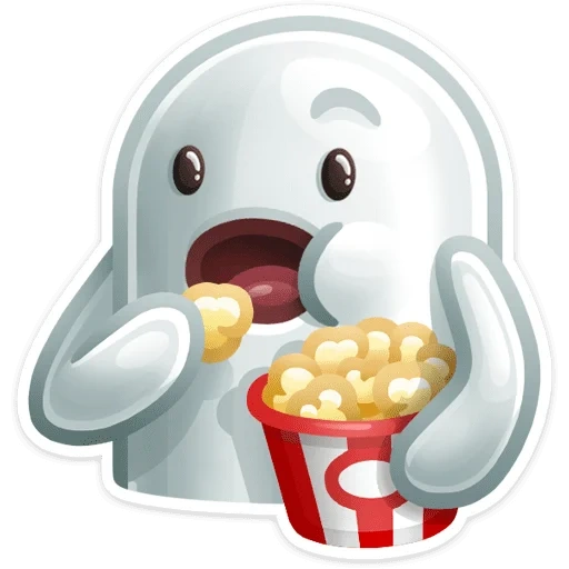 nicchie, popcorn, set di nickei, popcorn sorridenti