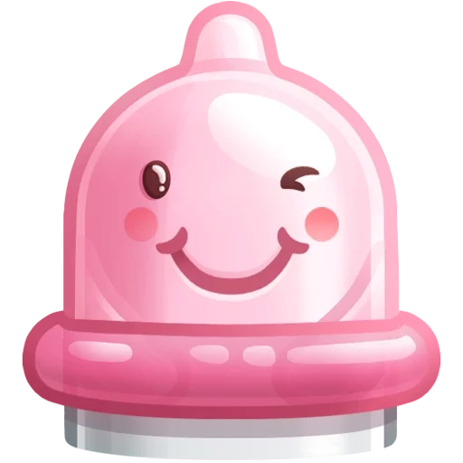 nijosi, rosa, messaggero, copertina per faccino sorridente, preservativi dei cartoni animati