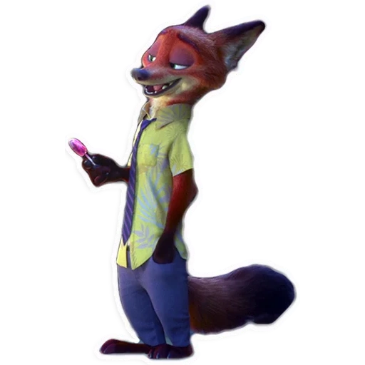 nick wilde, piel de animales, piel de zorro, estatua de nick wilde, la ciudad de la bestia nick wilde