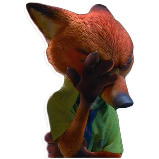 fox nick, nick wilde, fox nick wilde, stickers with a fox of zeropolis