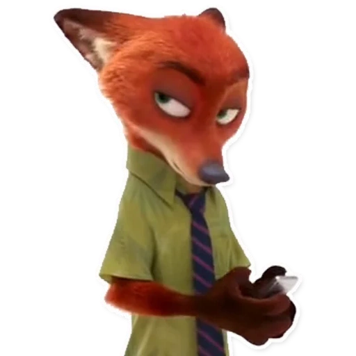 nick wilde, zeropoli, fox nick wilde, fox of zerolis, adesivi con una volpe di zeropoli