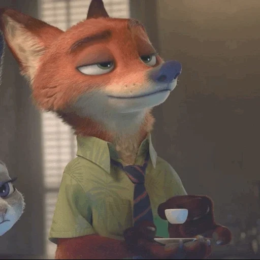 nick wilde, pelli di animali, nick l'orso di pelliccia, fox animal city, animal city 2016