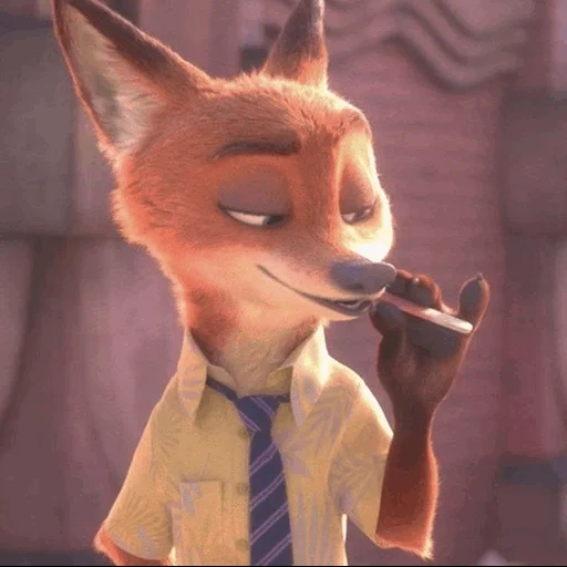 kulit binatang, rubah kulit binatang, fox zootopia, 3d fox zootopia, animal city nicholas wilde