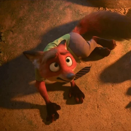 nick wilde, kulit binatang, hewan bulu hughes, kartun zootopia, animal city adventure cartoon