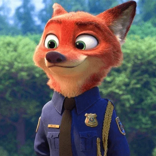 nick wilde, pele animal, raposa de pele de animal, heróis de beast city, judy hope animal city