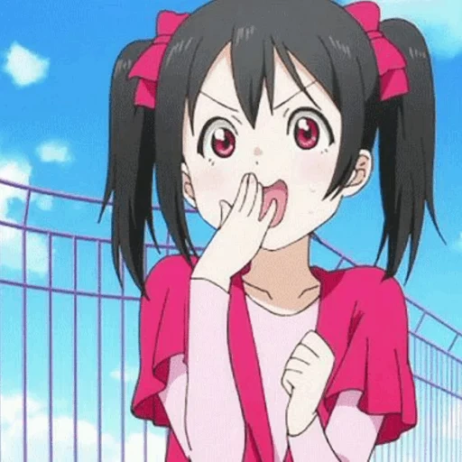 nico yazawa, yazenizi, menina anime, animação nozenizi, emoção de yazenizi