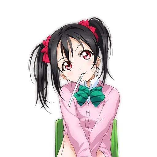 nico yazava, yazawa nico, anime di nico yazava, nico yazava è seduto, nico yazawa waifa