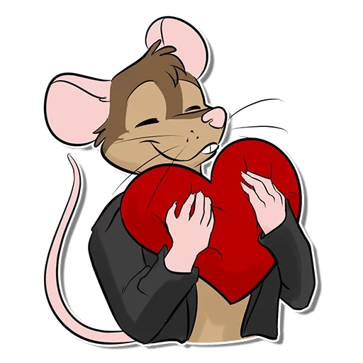 topi a forma di cuore, un topo innamorato, san valentino mouse, grande detective rat, tanya coda americana