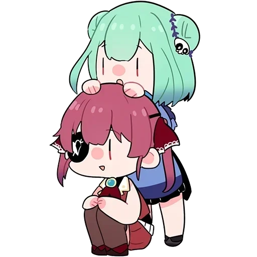 chibi miku, hololive yuri, personagens de anime, lindos desenhos de anime